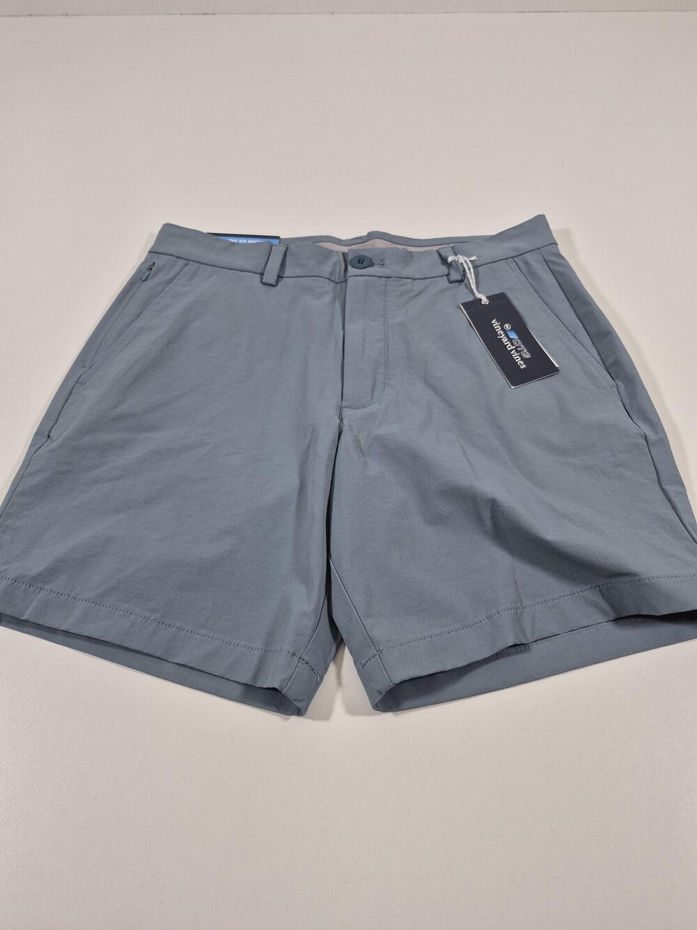 Vineyard Vines On The Go Shorts Mens 30 Blue 7" Inseam Stretch Casual
